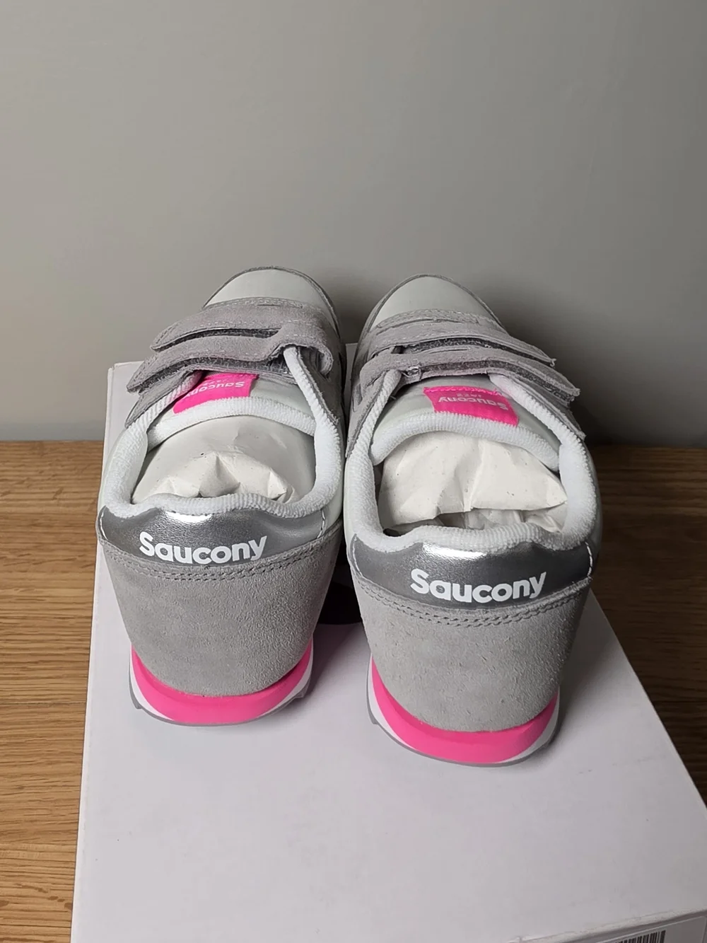 Saucony Jazz Double HL Gray Pink Sneakers Size 4Y / Women’s 5.5